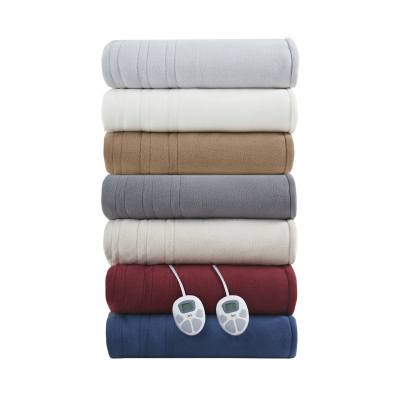 Serta Fleece to Sherpa Heated Blanket & Reviews Wayfair